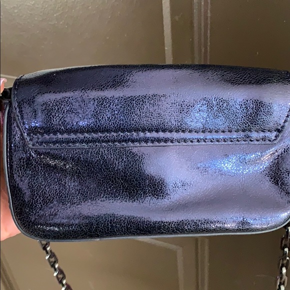 Tory Burch navy metallic mini bag. - Picture 7 of 8